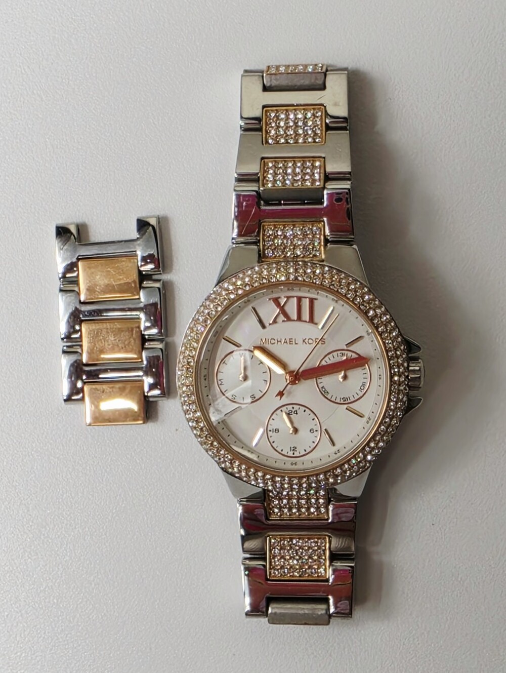 Michael Kors Camille Multifunction Two-Tone Stainless Steel Watch - Picture 6 of 8